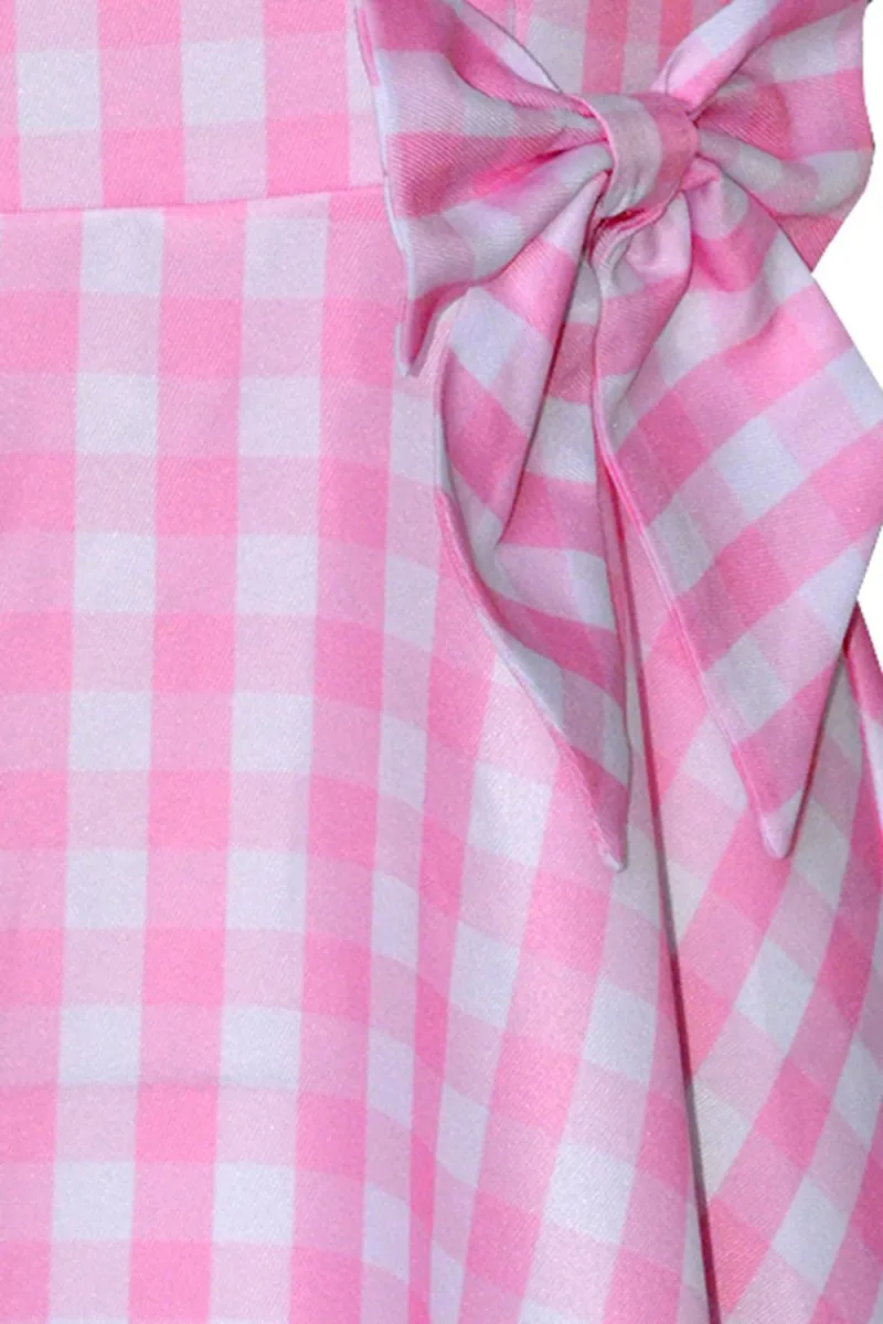 Pink Plaid Pin Up 1950s Dress Accessory Set