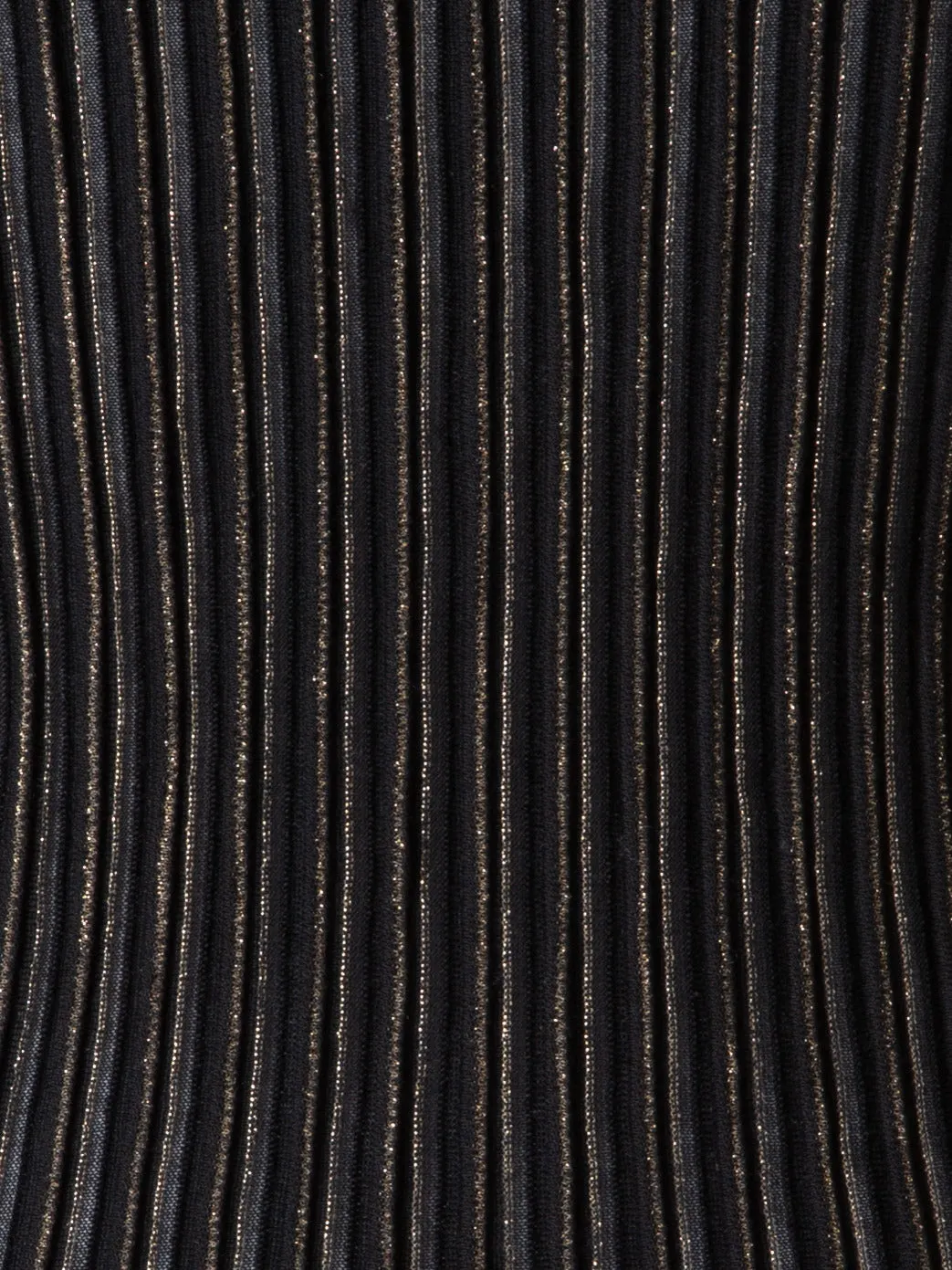 Ribbed Sweater in Wool Silk with Golden Lurex Stripes