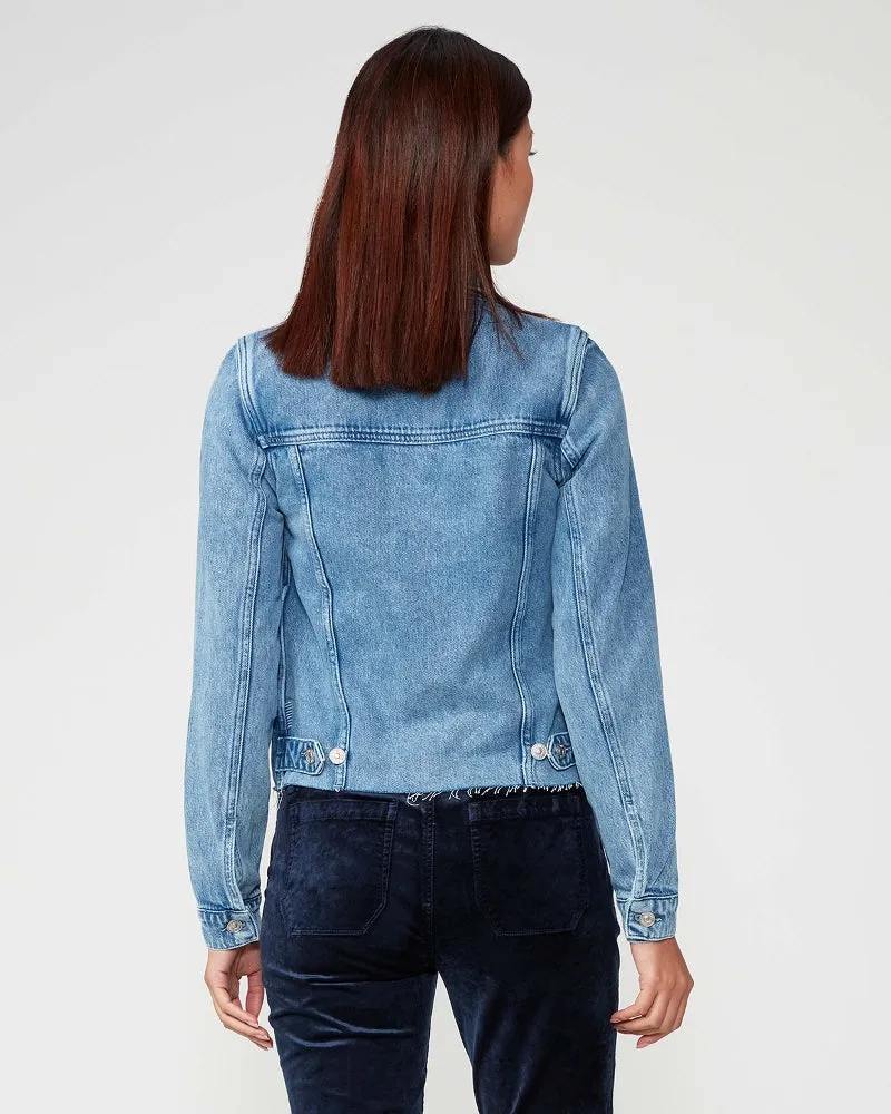 Rowan Jacket Raw Hem in Pearl Blue