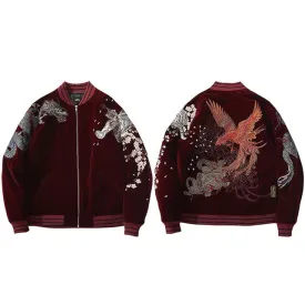 Streetwear Jacket Mens Hip Hop Coat Animals Floral Embroidery Jacket Zipper Cotton Track Jacket Coat Outwear Winter Parkas