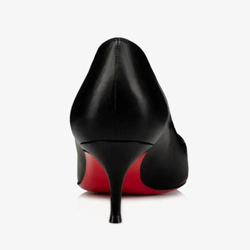 Stylish Black Calf Leather Pump