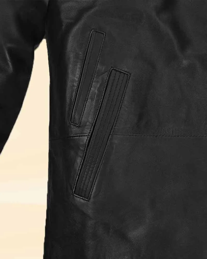 Stylish Black Leather Jacket Worn By Lan Somerhalder | Lan Somerhalder Stylish Black Leather Jacket