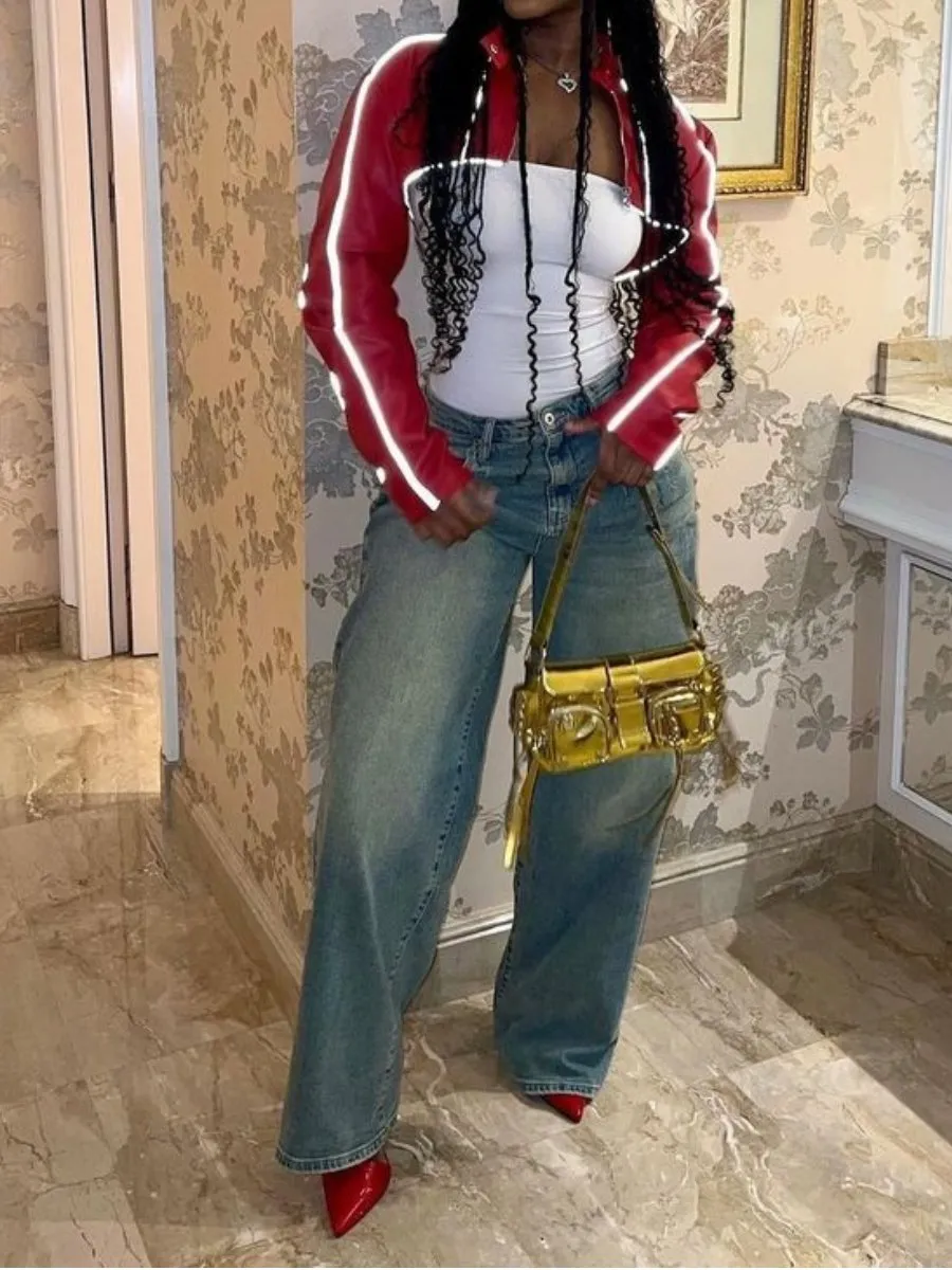 Stylish Short Leather Jacket