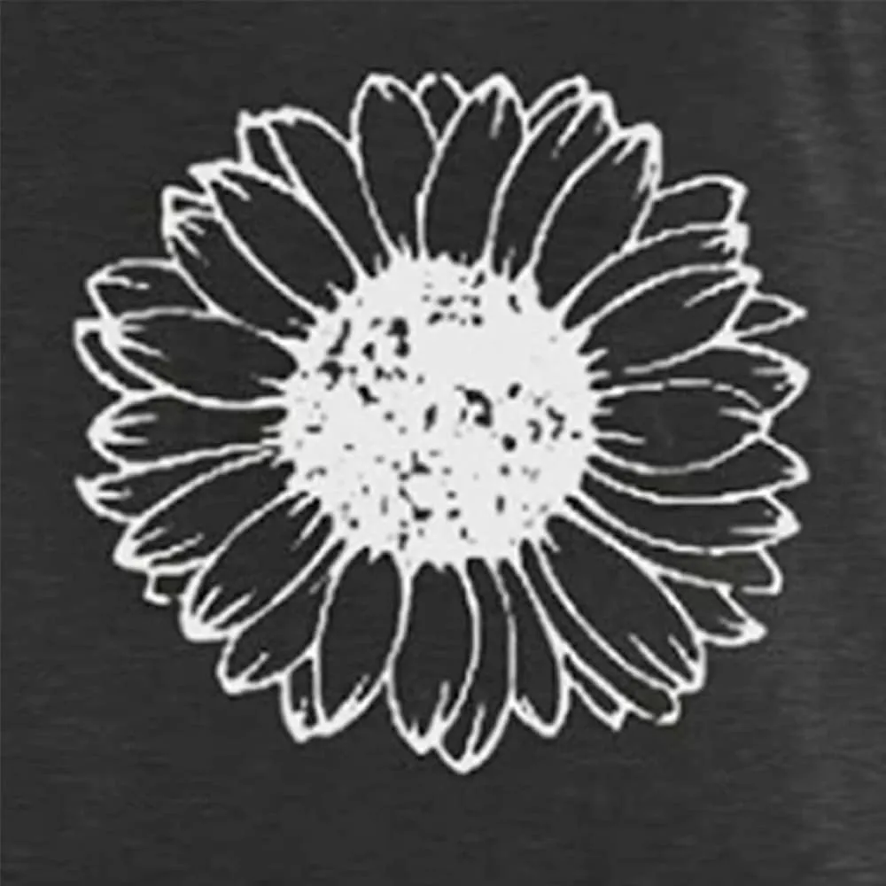 Sunflower Tank Women Funny Sunflower Graphic Sleeveless Shirts Summer Athletic Causal Beach Holiday Tee Hiking Top