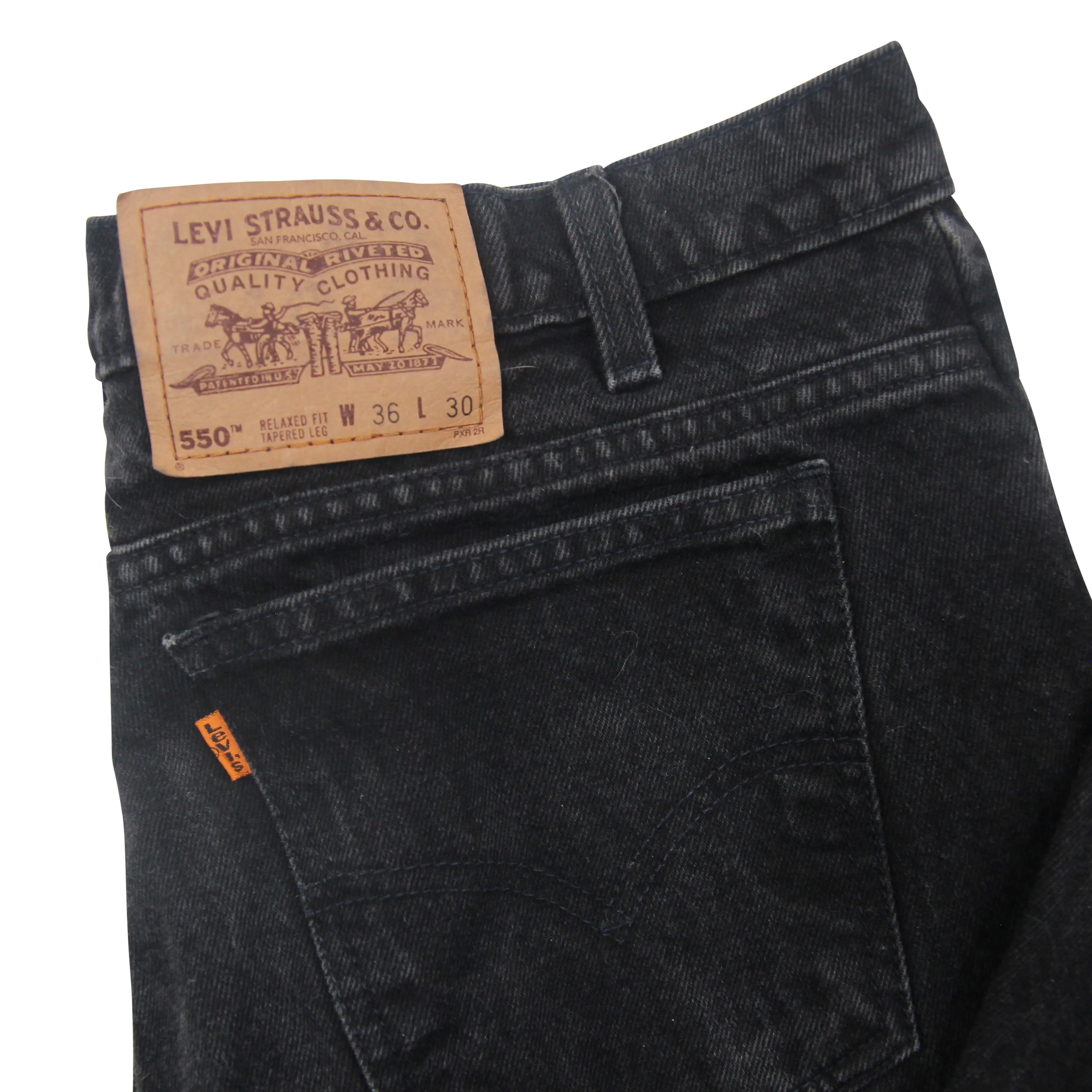 Vintage Levis 550 Relaxed Fit Orange Tab Denim Jeans - 36"x30"