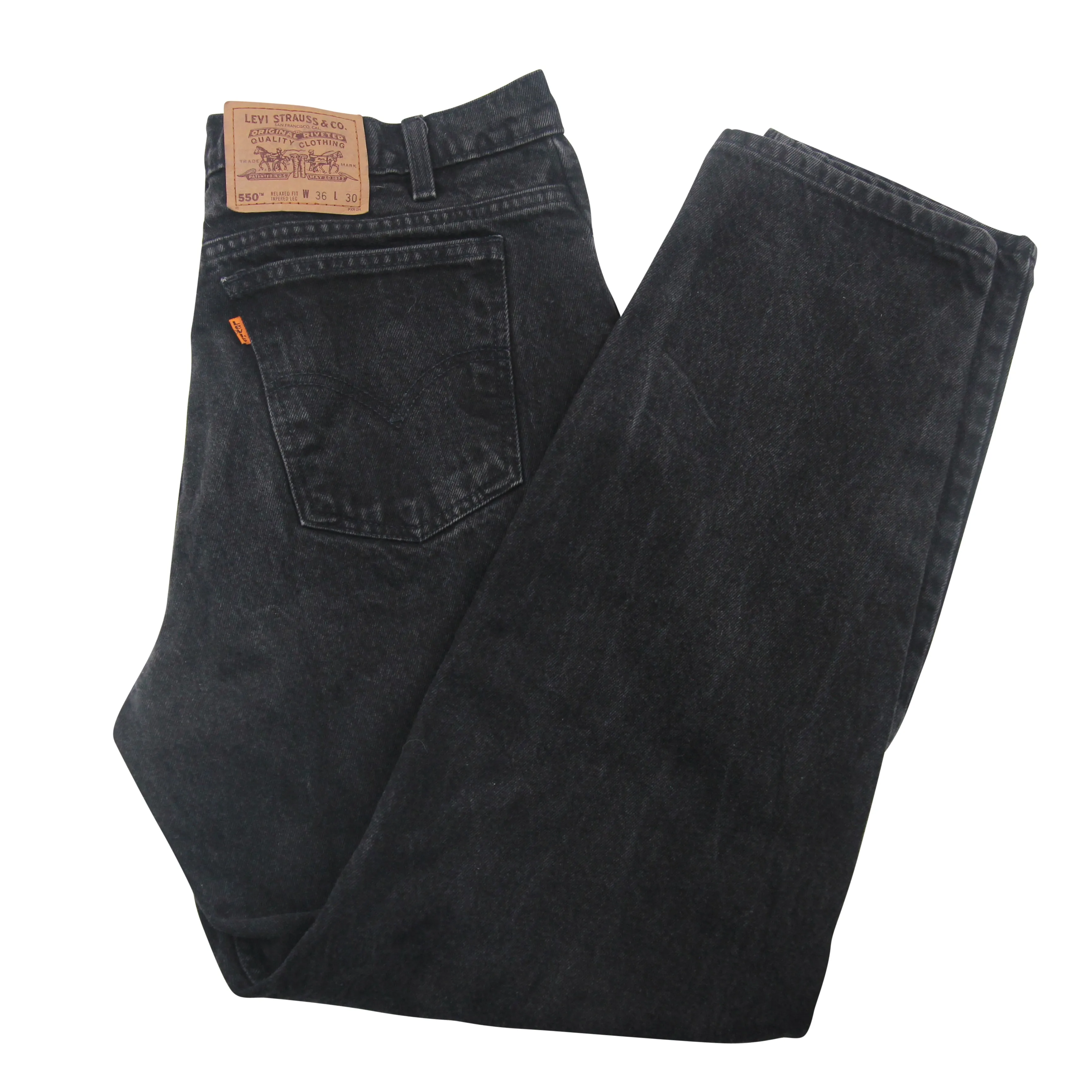 Vintage Levis 550 Relaxed Fit Orange Tab Denim Jeans - 36"x30"