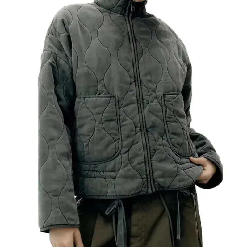 Winter Jackets Women's Coat Warm Outwear With Pocket Casual Loose Ladies Jacket Vintage Fashion Outerwear Woman Parkas Coat