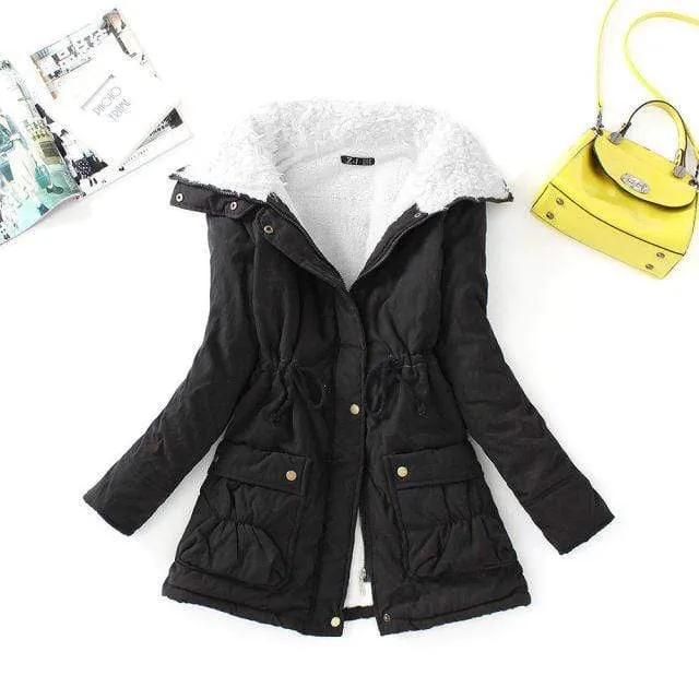 Winter Parkas Medium-long Plus Size Women Thickness Cotton Overcoat