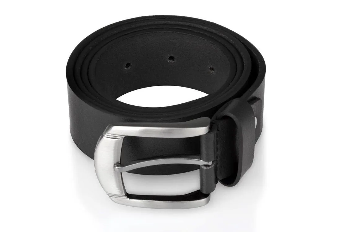 Woodland Leathers Black Jean Leather Belt